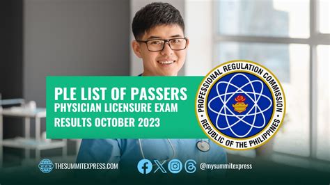 ple result october 2023|TOP 10 PASSERS: October 2023 Physician board exam PLE result.